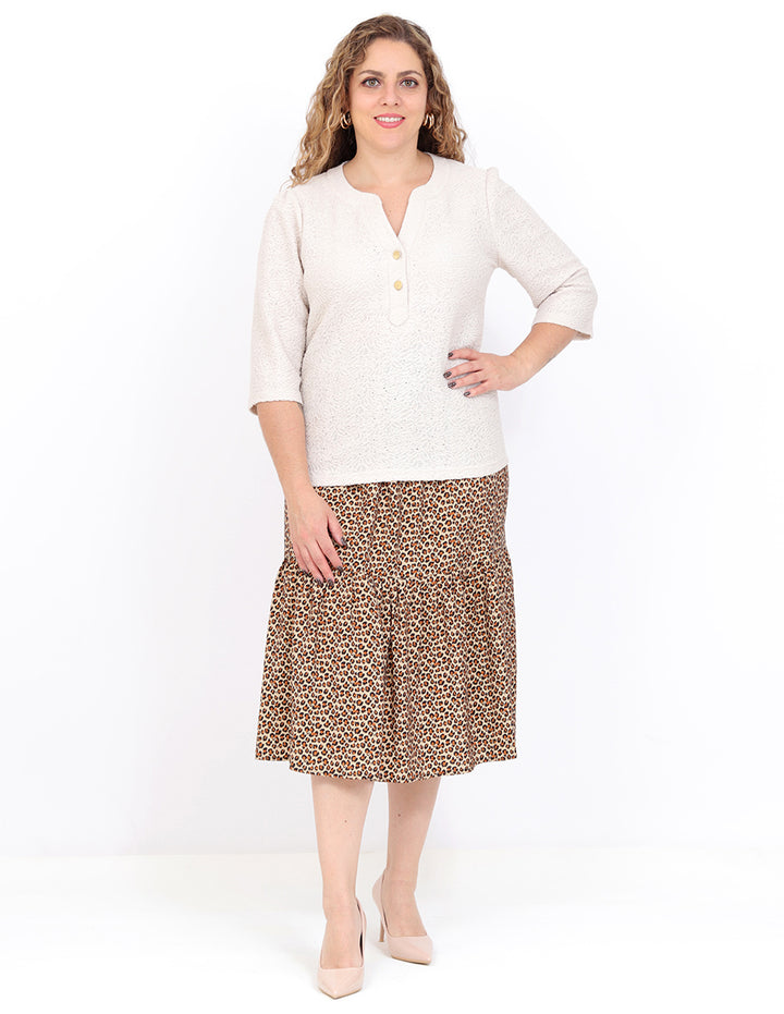 Falda Línea A, Estampada