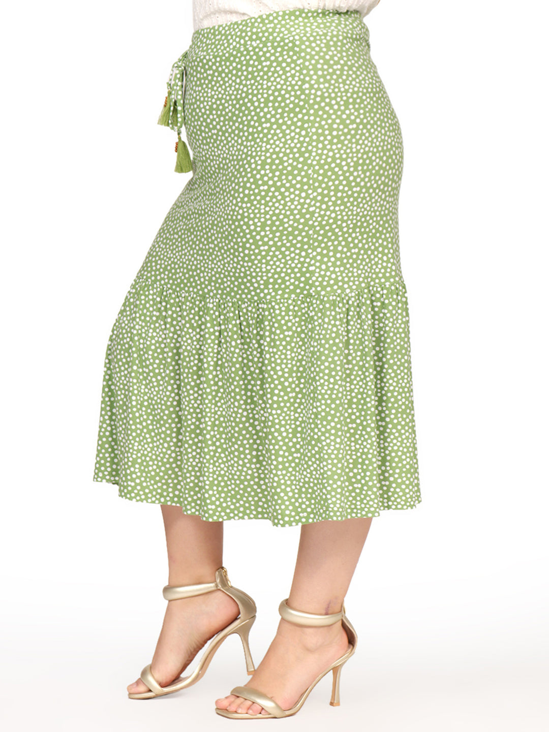 Falda Curvy Carilo,Larga,  Estampada