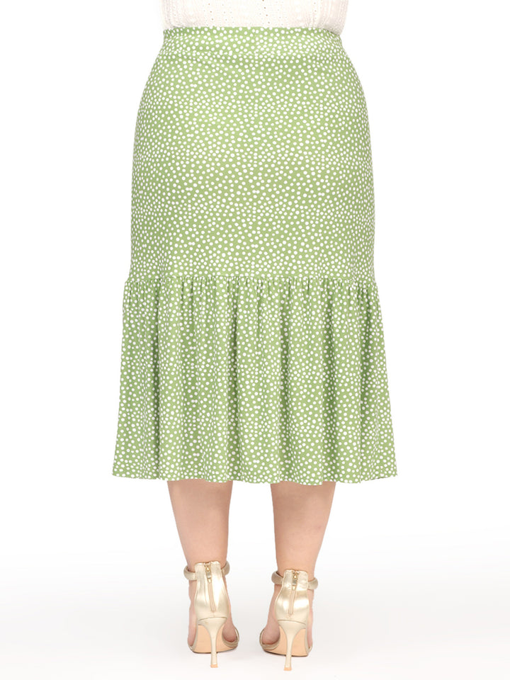 Falda Curvy Carilo,Larga,  Estampada