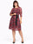 Vestido Cuello  Redondo, Manga Corta, Bordado