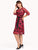 Vestido Cuello Redondo, Manga Corta,Bordado