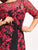 Vestido Cuello Redondo, Manga Corta,Bordado
