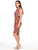 Vestido , Cuello Columpio, Manga Corta, Estampado