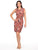 Vestido , Cuello Columpio, Manga Corta, Estampado