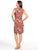 Vestido , Cuello Columpio, Manga Corta, Estampado