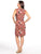 Vestido , Cuello Columpio, Manga Corta, Estampado