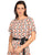Vestido , Cuello redondo, Manga Corta, Estampado