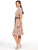 Vestido , Cuello redondo, Manga Corta, Estampado
