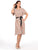 Vestido , Cuello redondo, Manga Corta, Estampado