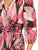 Vestido Cruzado ,  Manga 3/4, Con Amarre, Estampado