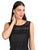 Vestido , Cuello Redondo,  Sin Manga, Recto