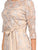 Vestido, Cuello Redondo,Manga 3/4,Encaje con Amarre en la Cintura