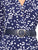 Vestido Cuello V, Manga 3/4, con Cinturon
