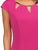 Vestido , Cuello Redondo con Aplicación, Sin  Manga,  Recto, Liso
