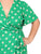Vestido Curvy Carilo, Cuello en V,Cruzado,  Manga Olán, Estampado