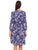 Vestido Cuello Redondo con Amarre, Manga Larga, Estampado