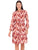 Vestido Cuello Redondo con Amarre, Manga Larga, Estampado