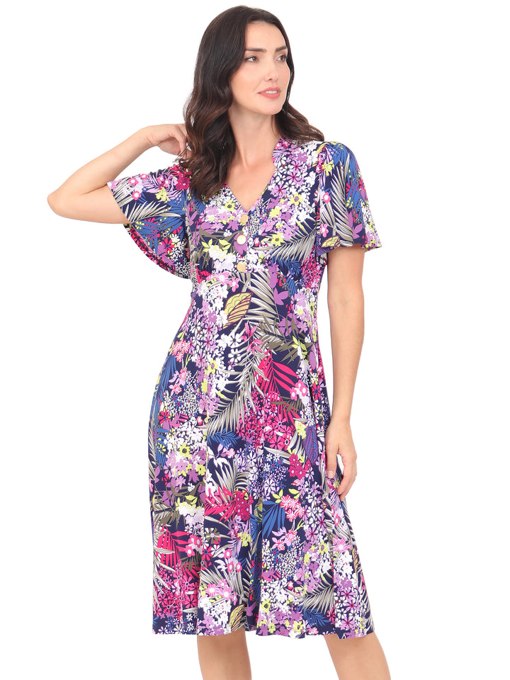 Vestido Manga Corta, Estampado