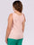 Blusa Cuello en V,   sin Manga, Algodón Bordado