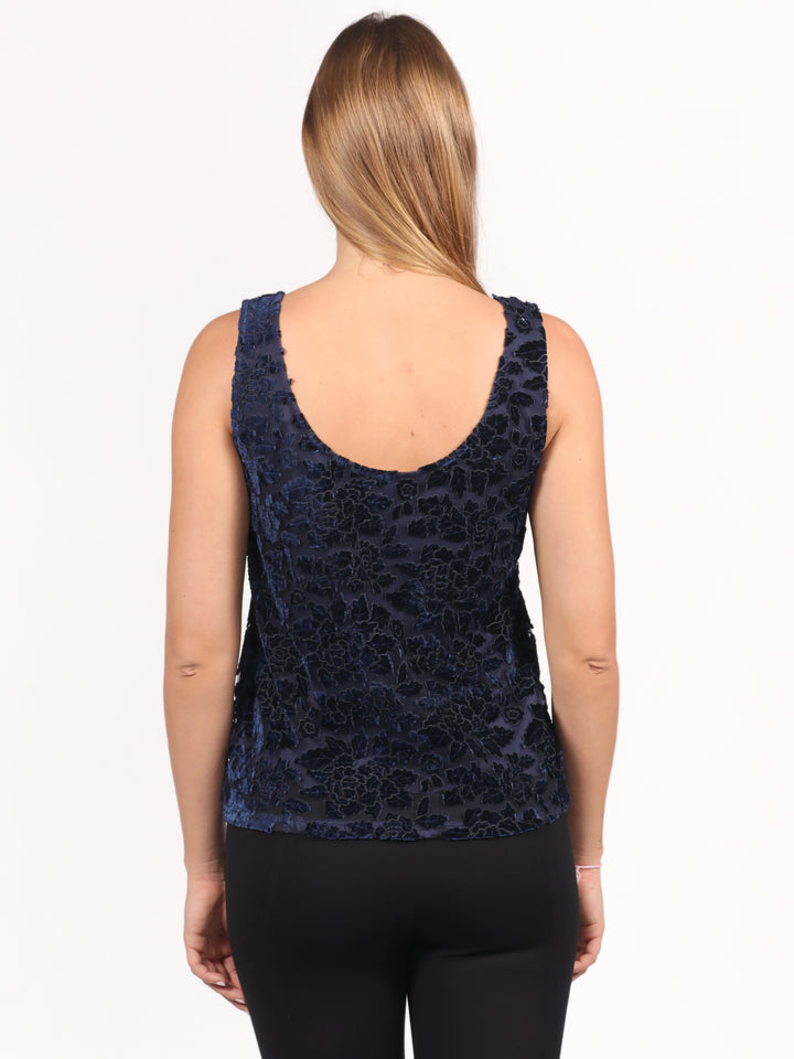 Top , Cuello Redondo, Terciopelo