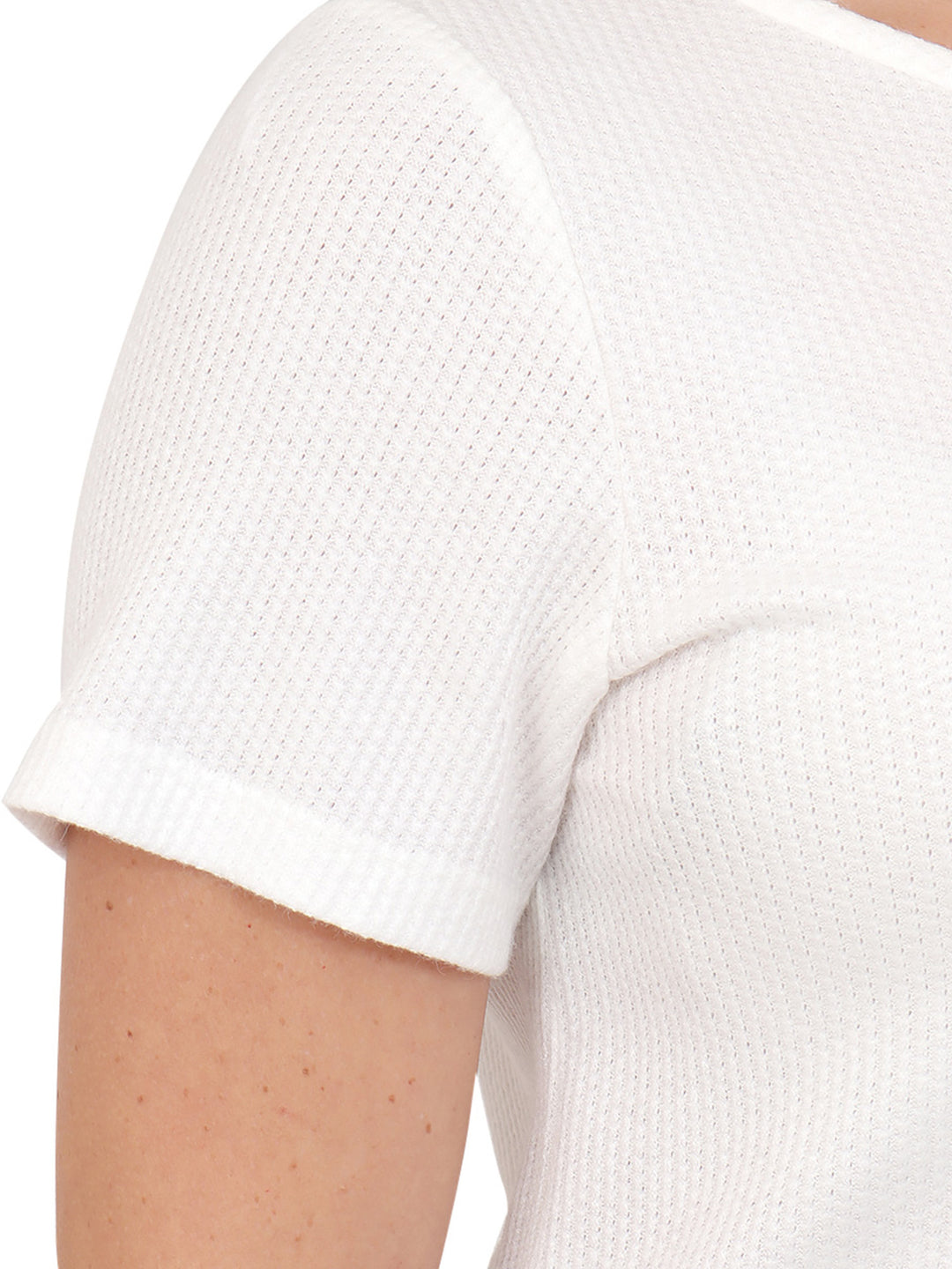 Blusa cuello Redondo, Manga Corta, Lisa