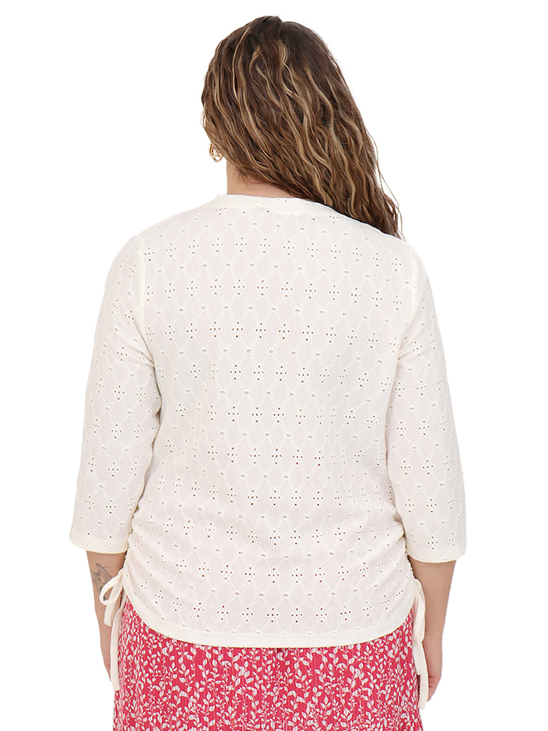 Blusa cuello Redondo, Manga 3/4, Lisa