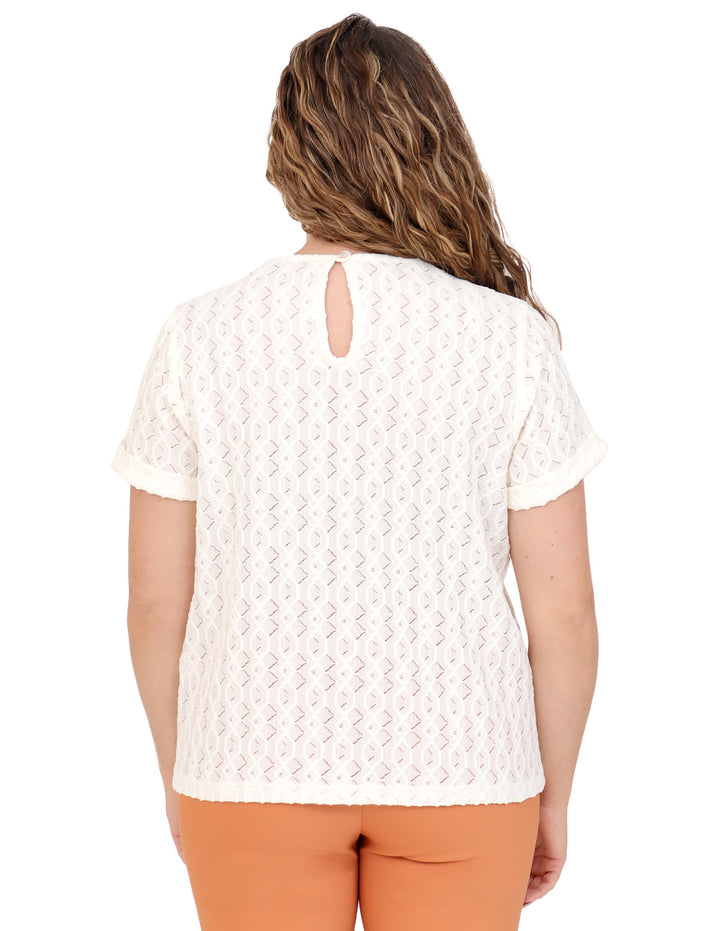 Blusa Cuello V, Manga Corta