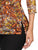 Blusa  Manga 3/4,  Cuello Redondo, Estampada
