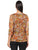Blusa  Manga 3/4,  Cuello Redondo, Estampada