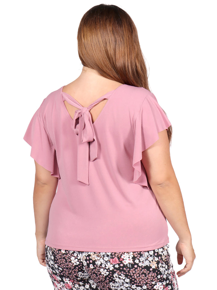 Blusa Curvy Carilo, Cuello Redondo,  Manga Olán