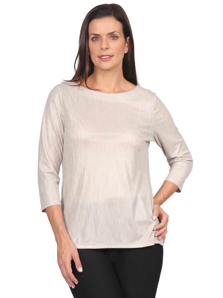 Blusa Cuello Redondo, Manga 3/4