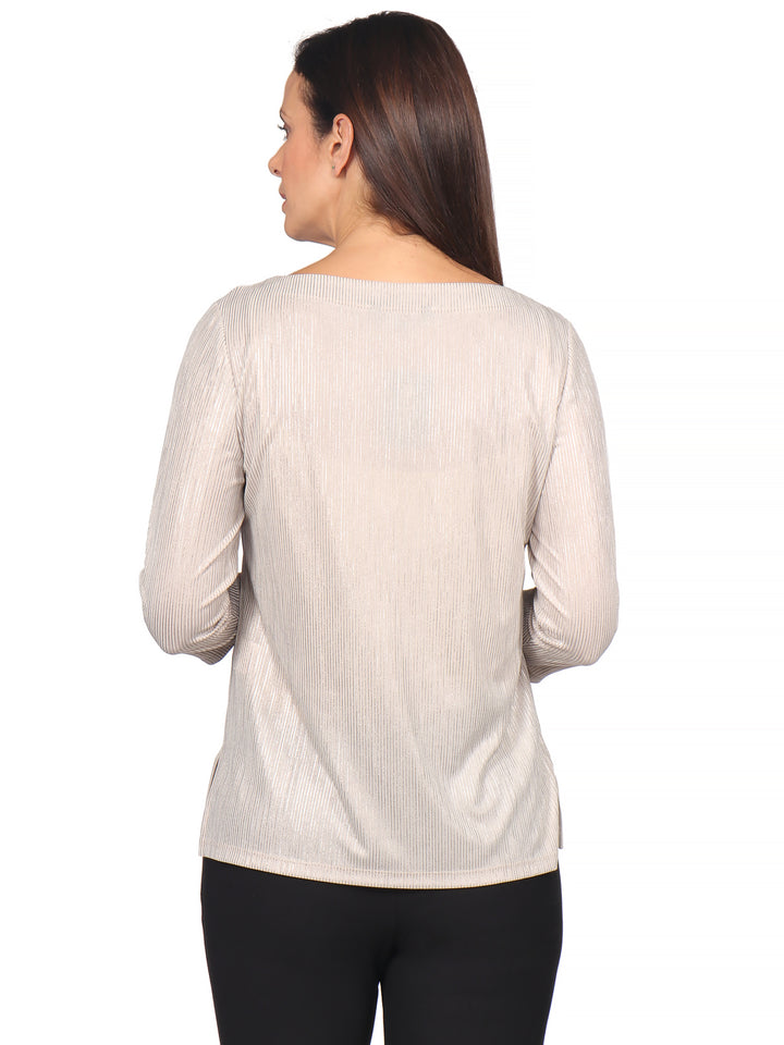 Blusa Cuello Redondo, Manga 3/4