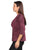 Blusa Cuello  V , Manga 3/4, con Brillos