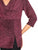 Blusa Cuello  V , Manga 3/4, con Brillos