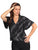 Blusa Cuello  V, Manga Corta, Con brillos