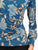 Blusa Cuello en V, Manga Larga, Estampada