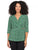 Blusa Cuello  V , Manga 3/4, Estampada