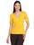 Blusa Cuello en V, Manga Corta, Lisa