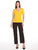 Blusa Cuello en V, Manga Corta, Lisa