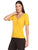 Blusa Cuello en V, Manga Corta, Lisa