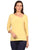 Blusa Cuello Asimetrico Manga 3/4,Lisa