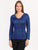 Blusa Cuello Columpio, Manga Larga, Lisa