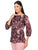Blusa Cuello Redondo, Estampada, Manga 3/4