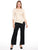 Blusa Cuello Redondo,  Manga 3/4 ,Estampada con brillos