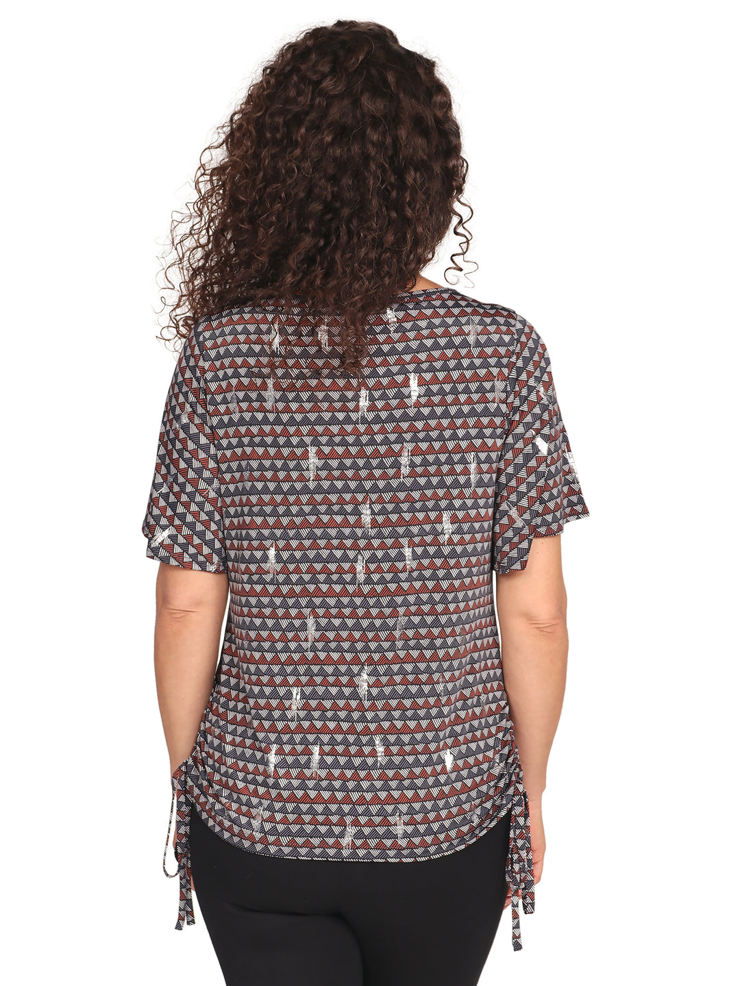 Blusa Cuello Redondo, Manga Olán, Estampada