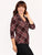 Blusa Cuello Camisero, Manga 3/4, Estampada