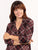 Blusa Cuello Camisero, Manga 3/4, Estampada