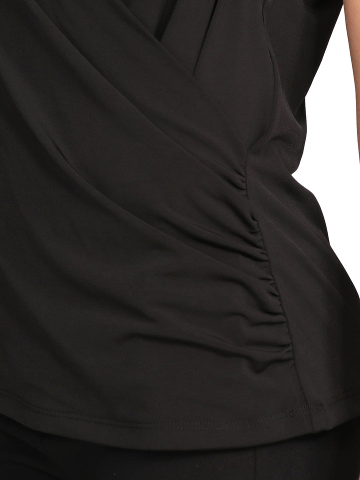 Blusa Escote en V,   Sin Manga