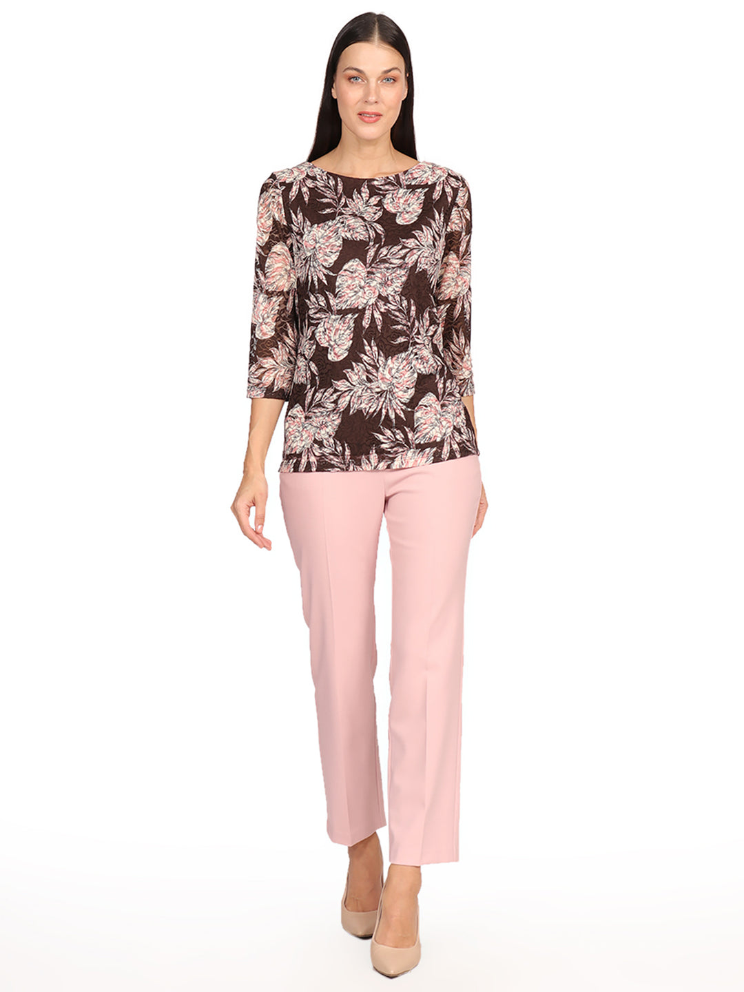 Blusa Cuello Redondo, Manga 3/4