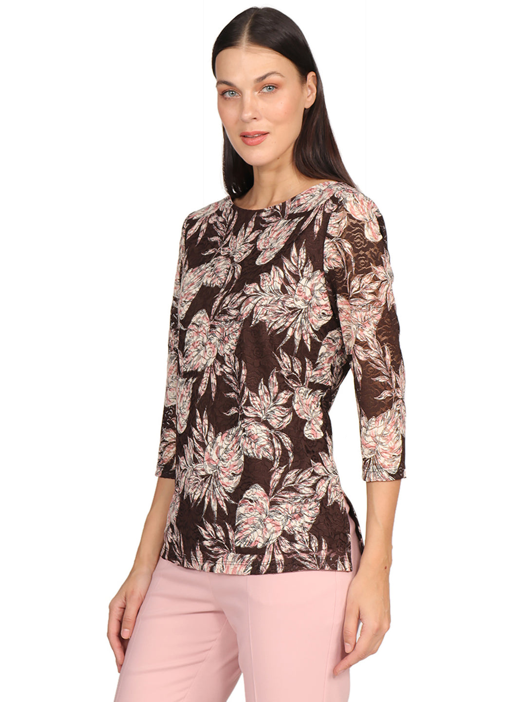 Blusa Cuello Redondo, Manga 3/4